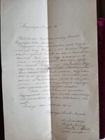 D205311 Gróf Zichy Henrik segélyalap  1900 Freyler János, Zurány község iskolaszéki elnöke