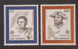 1980. SAN MARINO - EURÓPA bélyeg sor - postatiszta  (V-517.)