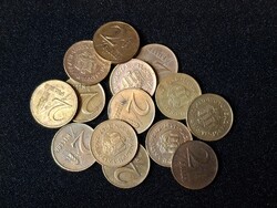 2 Fillér lot (14 db)