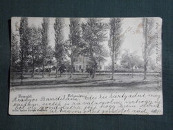 Képeslap,Fonyód,Sándortelep,pályaudvar,vasútállomás látkép,Mérei Ignácz kiadás Keszthely,1904-