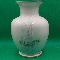 Keszthely,  Vitorlás hajós,  Balaton Hollóházi porcelán váza