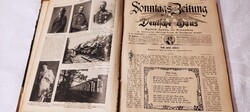 1907-es újság kötésbe sonntags zeitung