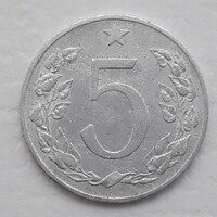 5 Heller 1954 érme, alumínium fémpénz - Csehszlovákia 5 Heller 1954 pénzérme