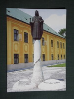 Képeslap,Kalocsa,Szent István szobor látkép,részlet, 1990-