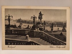 Régi  képeslap Budapest, Kilátás a Királyi Várból 1930