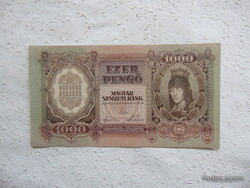 1000 pengő 1943 F 083 Hajtatlan Nagyon szép bankjegy !