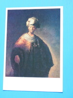Képeslap / Művészlap - Rembrandt: Egy szláv nemes portréja (Férfi fantasztikus öltözetben) /1632./