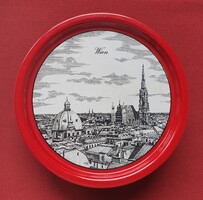 Bécs Wien Vienna fémdoboz pléhdoboz pléh süteményes kekszes doboz tároló díszdoboz