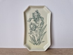Virágmintás hollóházi porcelán tálka