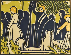 Körösfői Kriesch Aladár (1863-1920) FALUSI TEMETÉS 1911
