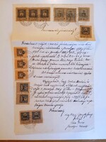 ZA615.2 Régi IRAT-illetékbélyegek -1906 Mezőkövesd - SZOMOLYA - Csuhai Borbála -Gergely József