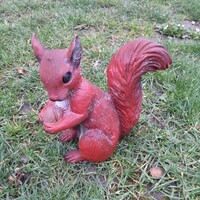 Zeho mókus 23 cm magas retro gumi figura.Kerti dísz.