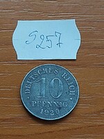 NÉMET BIRODALOM DEUTSCHES REICH 10 PFENNIG 1920 Cink, II. Vilmos  S257