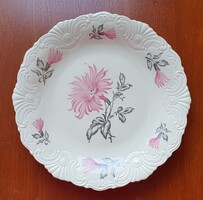 Bavaria német porcelán tálaló süteményes tál tányér virágos régi vintage kínáló virág