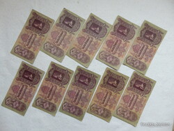 10 darab 100 pengő 1930 LOT ! Tartásfok F - VF