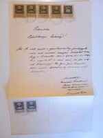 ZA615.1 Régi IRAT-illetékbélyegek -1911 Tiszavalk- Csizmadia Sándorné, Berecz Zsuzsanna Mezőkövesd