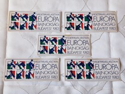Fedettpályás Atlétikai Európa Bajnokság Budapest 1983 matrica