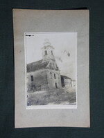 Képeslap,fotó,Tábori posta,Rácpetre,Újpetre,Szent Imre templom látkép,részlet,1918 -