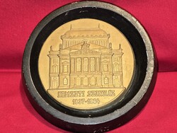 Nemzeti Színház 1837-1964 gipsz plakett falidísz