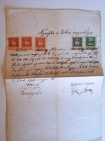ZA613.17  Régi irat NYUGTA  és törlési engedély  ÓZD Ózid Takarékpénztár 1910 kötvények kifizetése