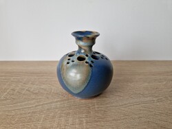 Cuki kis jelölt kék ikebana váza
