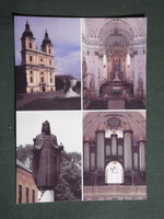 Képeslap,Kalocsa,mozaik,Főszékesegyház,Bazilika,templom,belső,Szent István szobor,részlet, 1990-