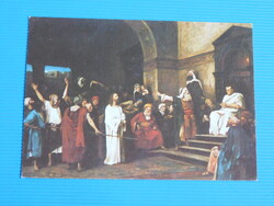 Képeslap, repro / művészlap - Munkácsy Mihály: Krisztus Pilátus előtt /1881/