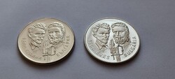 100 Forint 1981 + 5 Leva  (1300 éves Bulgária) PP Emlékérem pár együtt !
