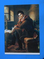 Képeslap, repro / művészlap - Orlay Petrich Soma: Petőfi Debrecenben /1854/
