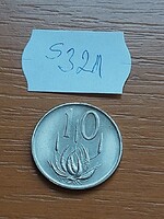 DÉL-AFRIKA 10 CENT 1972  Aloé,  Nikkel  S321
