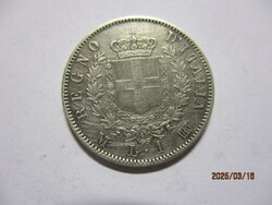 Itália  1863  ezüst 1 Lire   VF/XF