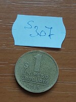 URUGUAY 1 PESOS 2005 Alumínium-Bronz  S307