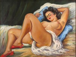1Q106 Károly Szegvári: Reclining Female Nude