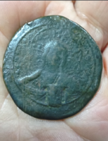 II. Bazilika, Konstantinápoly, 976-1025 AD. Æ Follis Krisztus királyok királya–