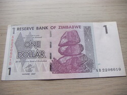 1    Dollár     2007      Zimbabwe