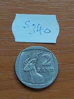 DÉL-AFRIKA 2 RAND 1989 Nagy kudu, Nikkellel bevont sárgaréz  S340