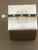 Women's brooch 14 kt! Brill and emerald stone!