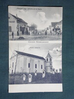 Képeslap,Máriakéménd,Mária templom,Főutca,Hangya szövetkezet üzlet,Szilágyi Artúr kiadás,1927-
