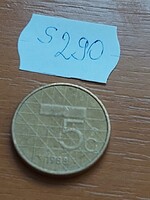 HOLLANDIA 5 GULDEN 1988 Nikkel bronz, Beatrix királynő  S290
