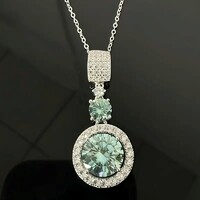 Moissanite 6 karátos Gyémánt Köves Nyaklánc 18K Aranyozott s925 Sterling Ezüst +ajándékdoboz.
