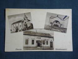 Képeslap,Máriakéménd,mozaik,templom,kápolna,Hangya szövetkezet üzlet, kiadás, 1930-