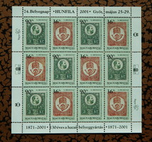 2001. Bélyegnap (74.) - blokk ** - 130 éves a hazai bélyeggyártás /5.000,-Ft/
