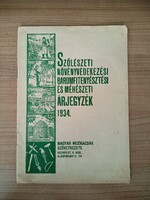 Szőlészeti növényvédekezési baromfitenyésztési és méhészeti árjegyzék 1934