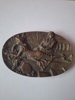 Antik bronz asztali tálka