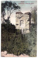 Erdély – Zágon ((Zagon) Emlékoszlop a Mikes ház helyén. 1914.