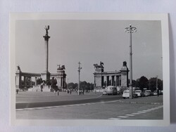 Régi fotó Budapest, Hősök tere - forgalom anno 1967