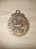 Antik réz skorpio medal 1947