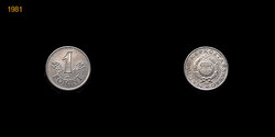 1 FORINT KÁDÁR CÍMERREL - 1981