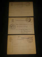 I. világháborús tábori lapok ( 3 db )