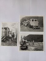 Régi fotó Nagybörzsönyi Erdei Vasút 3db fotó  -  1960-as évek közepe